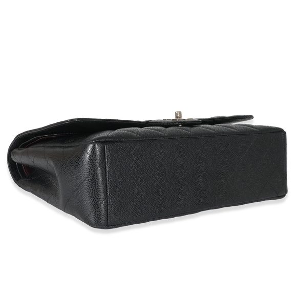 Chanel Black Quilted Caviar Maxi Double Flap Bag - Picture 6 of 8